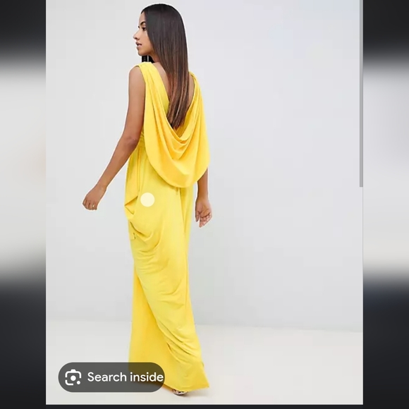ASOS Dresses & Skirts - ASOS yellow draped maxi dress